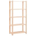 REGAŁY Z 5 PÓŁKAMI 2 SZT. 80X38X170CM SOSNA 250 KG