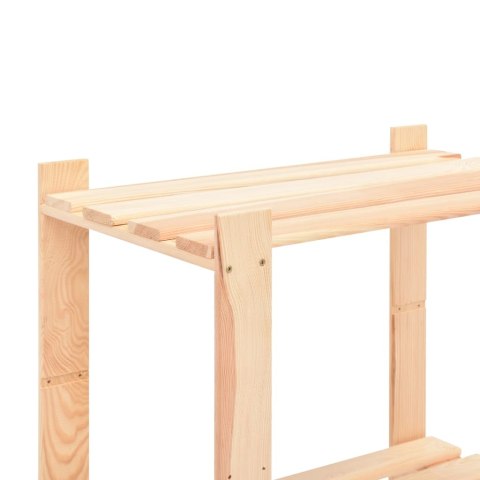 REGAŁY Z 5 PÓŁKAMI, 3 SZT., 80X38X170 CM, SOSNA, 250 KG