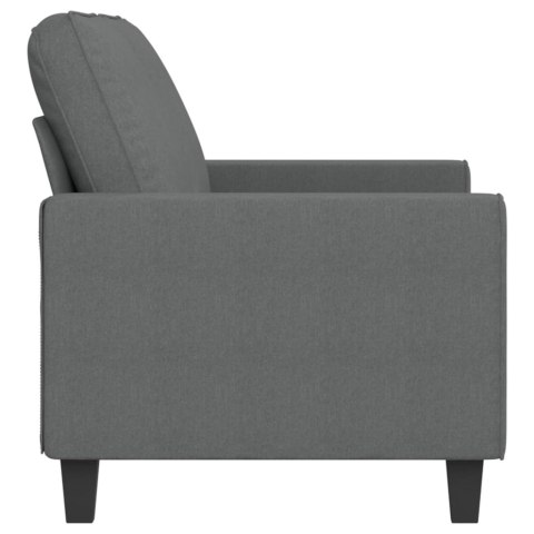 SOFA 2-OSOBOWA CIEMNOSZARA 140CM TAPICEROWANA TKANINĄ