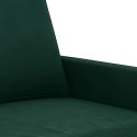 SOFA 2-OSOBOWA CIEMNOZIELONA 120CM TAPICEROWANA AKSAMITEM