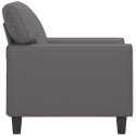 FOTEL SZARY 60CM OBITY SZTUCZNĄ SKÓRĄ