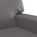 FOTEL SZARY 60CM OBITY SZTUCZNĄ SKÓRĄ