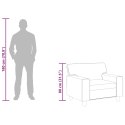 FOTEL SZARY 60CM OBITY SZTUCZNĄ SKÓRĄ