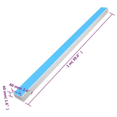 KANAŁ ELEKTROINSTALACYJNY SAMOPRZYLEPNY 60X40 MM 10 M PVC