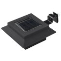 ZESTAW 6 LAMP SOLARNYCH LED NA ŚCIANĘ OGRODZENIE 12CM CZARNE ZIMNA BIEL