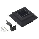 ZESTAW 6 LAMP SOLARNYCH LED NA ŚCIANĘ OGRODZENIE 12CM CZARNE ZIMNA BIEL