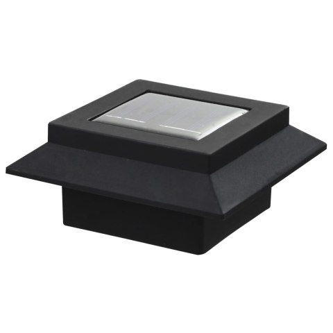 ZESTAW 6 LAMP SOLARNYCH LED NA ŚCIANĘ OGRODZENIE 12CM CZARNE ZIMNA BIEL