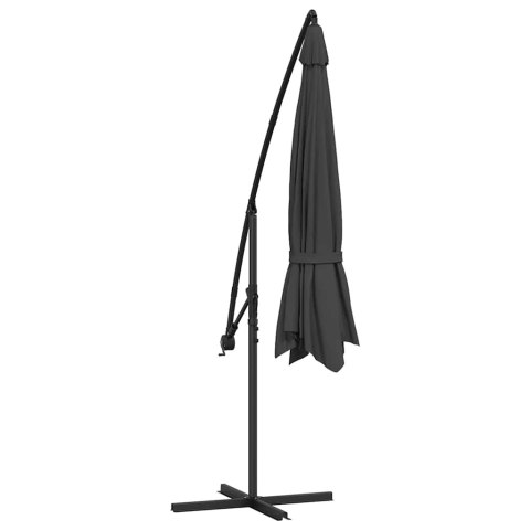 PARASOL WISZĄCY Z ALUMINIOWYM SŁUPKIEM 350CM ANTRACYTOWY