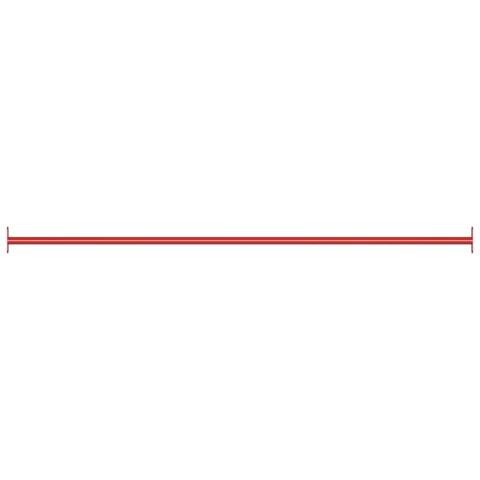 PRZYKRĘCANY DRĄŻEK PROSTY 125CM STALOWY CZERWONY