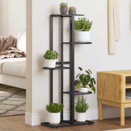 5-POZIOMOWY STOJAK NA KWIATY 43X22X98CM CZARNY METALOWY