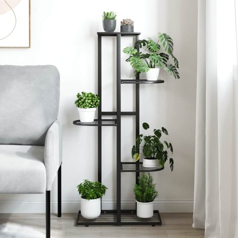 5-POZIOMOWY STOJAK NA KWIATY 43X22X98CM CZARNY METALOWY