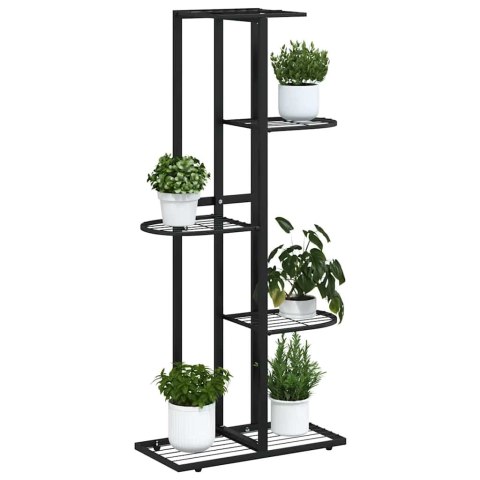 5-POZIOMOWY STOJAK NA KWIATY 43X22X98CM CZARNY METALOWY