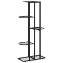 5-POZIOMOWY STOJAK NA KWIATY 43X22X98CM CZARNY METALOWY