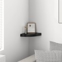 NAROŻNA PÓŁKA ŚCIENNA WYSOKI POŁYSK CZARNA 25X25X3,8CM MDF