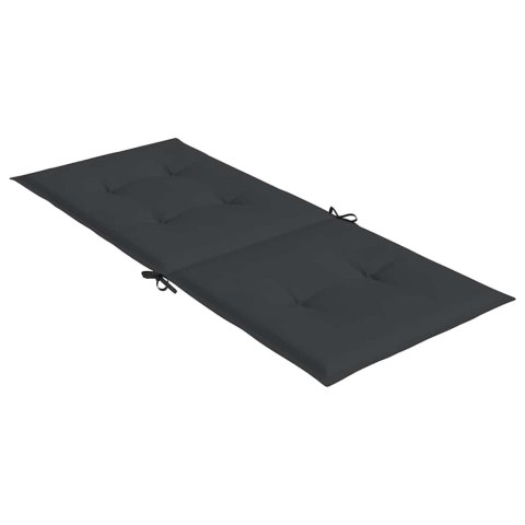 PODUSZKI NA KRZESŁA OGRODOWE 2 SZT. CZARNE 120X50X3CM