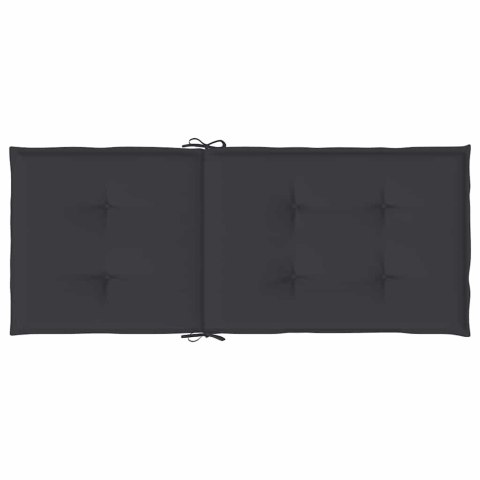 PODUSZKI NA KRZESŁA OGRODOWE 2 SZT. CZARNE 120X50X3CM