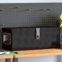SKRZYNKA DO PRZECHOWYWANIA CZARNA 60X23,5X23CM ALUMINIUM
