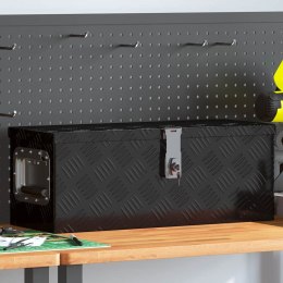 SKRZYNKA DO PRZECHOWYWANIA CZARNA 60X23,5X23CM ALUMINIUM