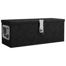SKRZYNKA DO PRZECHOWYWANIA CZARNA 60X23,5X23CM ALUMINIUM