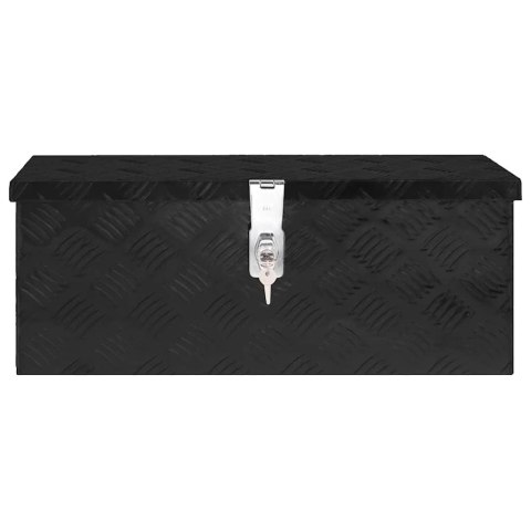 SKRZYNKA DO PRZECHOWYWANIA CZARNA 60X23,5X23CM ALUMINIUM