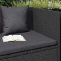 SOFA OGRODOWA Z PODUSZKAMI POLIRATTAN CZARNA