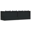 SOFA OGRODOWA Z PODUSZKAMI POLIRATTAN CZARNA