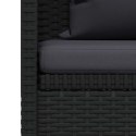 SOFA OGRODOWA Z PODUSZKAMI POLIRATTAN CZARNA