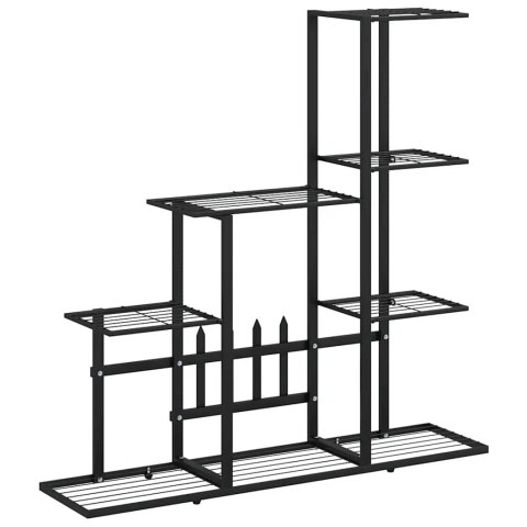 STOJAK NA KWIATY 94,5X25X88CM CZARNY METALOWY