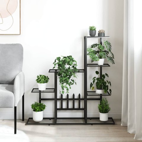 STOJAK NA KWIATY 94,5X25X88CM CZARNY METALOWY