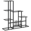 STOJAK NA KWIATY 94,5X25X88CM CZARNY METALOWY