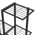 STOJAK NA KWIATY 94,5X25X88CM CZARNY METALOWY