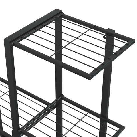STOJAK NA KWIATY 94,5X25X88CM CZARNY METALOWY