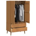 VidaXL Garderoba MOLDE Karmel 90 x 55 x 175 cm Lite drewno sosnowe