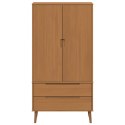 VidaXL Garderoba MOLDE Karmel 90 x 55 x 175 cm Lite drewno sosnowe