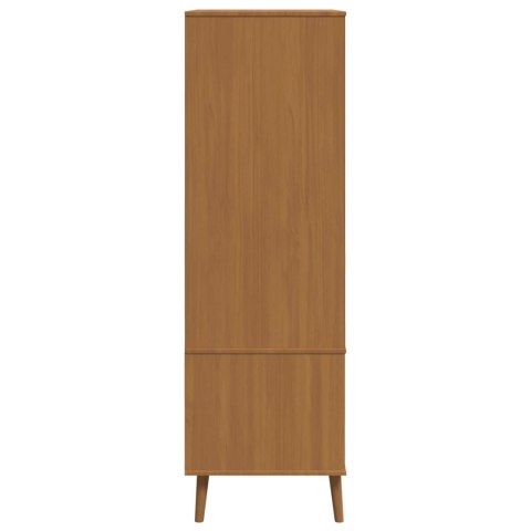 VidaXL Garderoba MOLDE Karmel 90 x 55 x 175 cm Lite drewno sosnowe