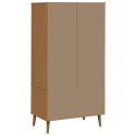 VidaXL Garderoba MOLDE Karmel 90 x 55 x 175 cm Lite drewno sosnowe