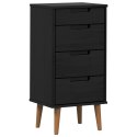 VidaXL Komoda z szufladami MOLDE Czarny 40 x 35 x 82 cm