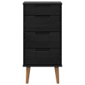 VidaXL Komoda z szufladami MOLDE Czarny 40 x 35 x 82 cm