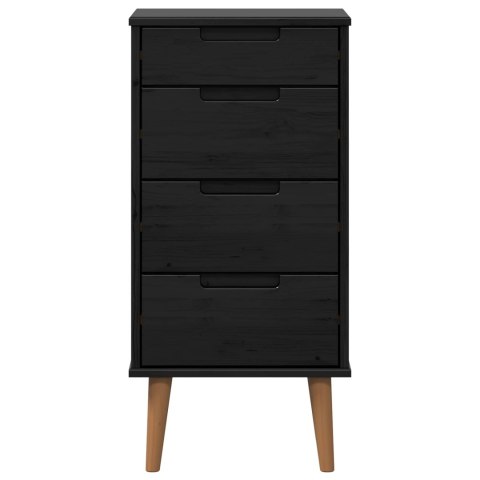 VidaXL Komoda z szufladami MOLDE Czarny 40 x 35 x 82 cm