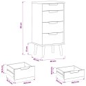 VidaXL Komoda z szufladami MOLDE Czarny 40 x 35 x 82 cm