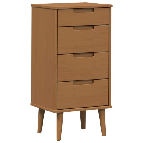 VidaXL Komoda z szufladami MOLDE Karmel 40 x 35 x 82 cm