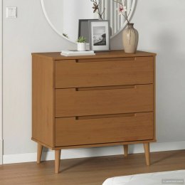 VidaXL Komoda z szufladami MOLDE Karmel 80 x 40 x 80 cm