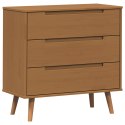 VidaXL Komoda z szufladami MOLDE Karmel 80 x 40 x 80 cm