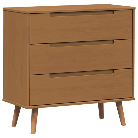 VidaXL Komoda z szufladami MOLDE Karmel 80 x 40 x 80 cm