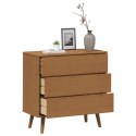 VidaXL Komoda z szufladami MOLDE Karmel 80 x 40 x 80 cm