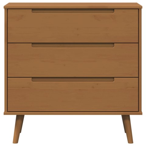 VidaXL Komoda z szufladami MOLDE Karmel 80 x 40 x 80 cm