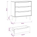 VidaXL Komoda z szufladami MOLDE Karmel 80 x 40 x 80 cm