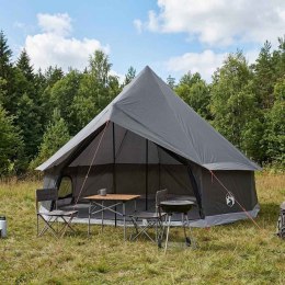 NAMIOT TIPI BRĄZOWY SZARY 300X300X200CM POLIESTER I STAL