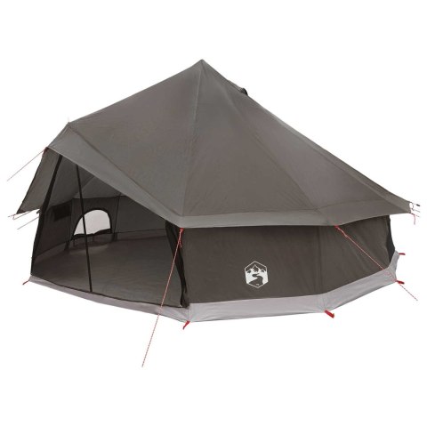 NAMIOT TIPI BRĄZOWY SZARY 500X500X300CM POLIESTER I STAL