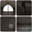 NAMIOT TIPI BRĄZOWY SZARY 500X500X300CM POLIESTER I STAL